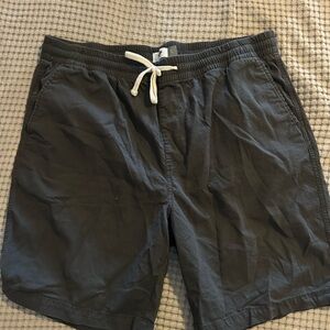 Old Navy Charcoal Gray Drawstring Lounge Shorts with Cream Tie